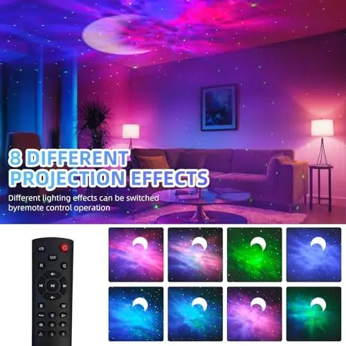 Astronaut Galaxy Projector with Bluetooth Speaker & White Noise – Star and Moon Projector for Bedroom, 360° Adjustable Nebula Night Light with Timer & Remote, Starry Sky LED Galaxy Lights