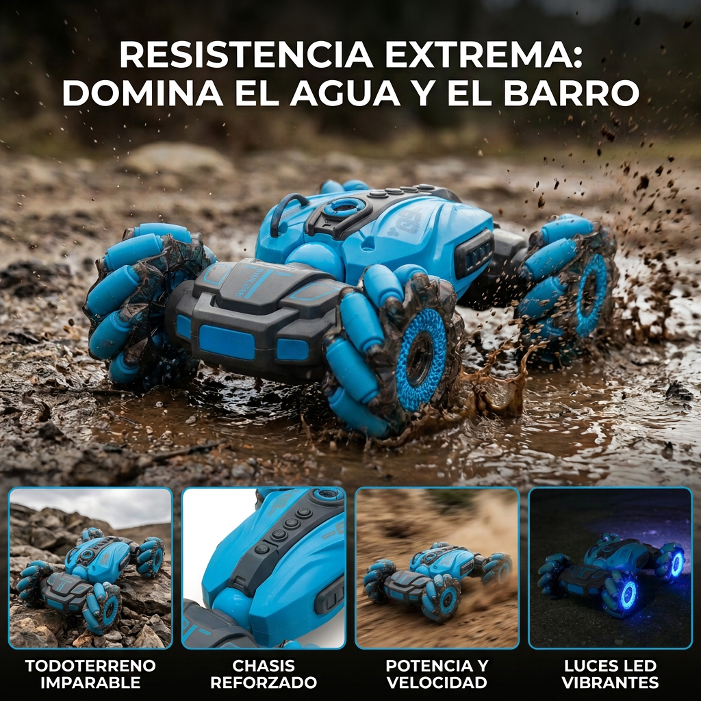 &nbsp;RC Car Stunt Car para Niños, Coche a Control Remoto 360° con Acrobacias y Giros, Auto RC Todoterreno para Niños y Niñas, Juguete de Carreras y Regalo de Cumpleaños