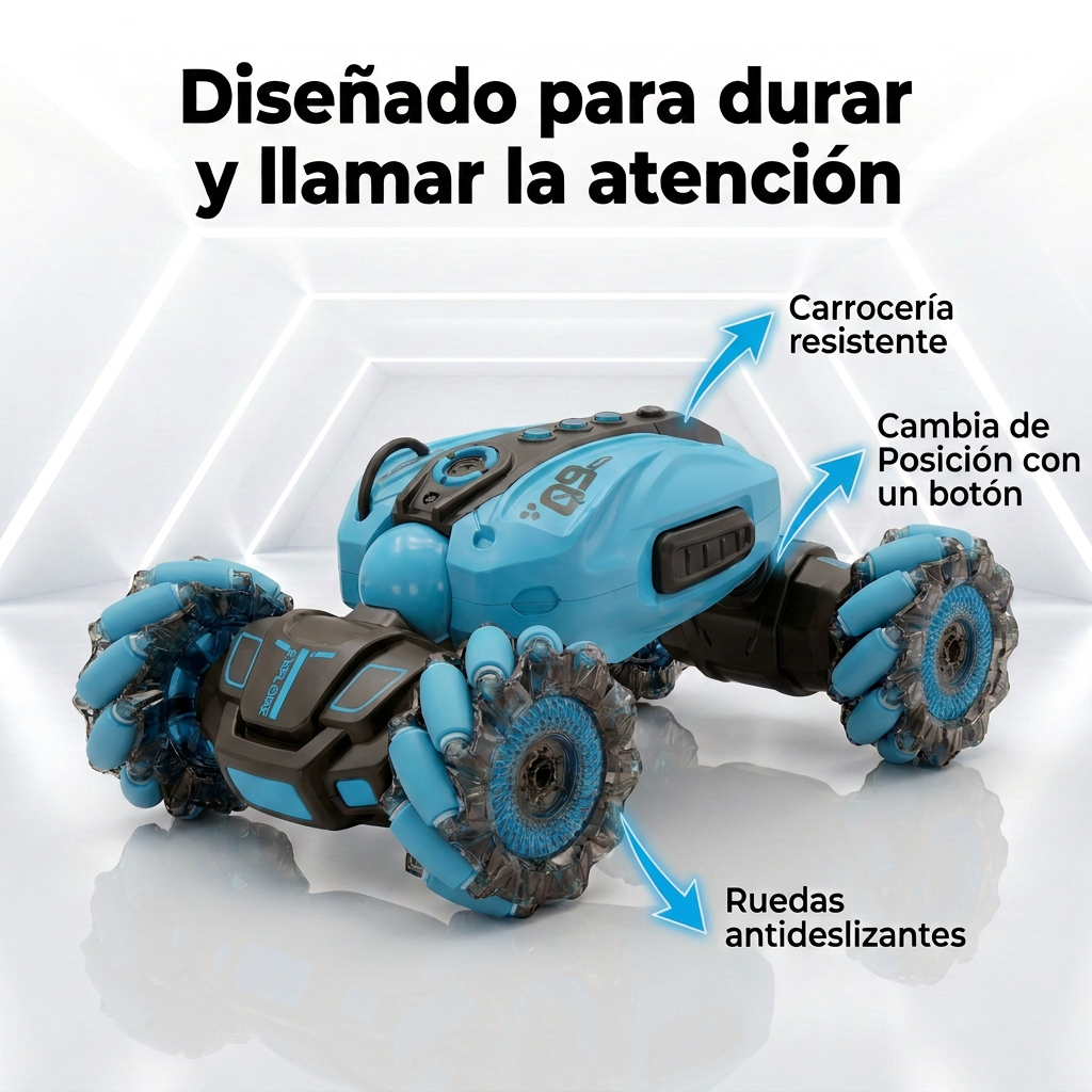 &nbsp;RC Car Stunt Car para Niños, Coche a Control Remoto 360° con Acrobacias y Giros, Auto RC Todoterreno para Niños y Niñas, Juguete de Carreras y Regalo de Cumpleaños