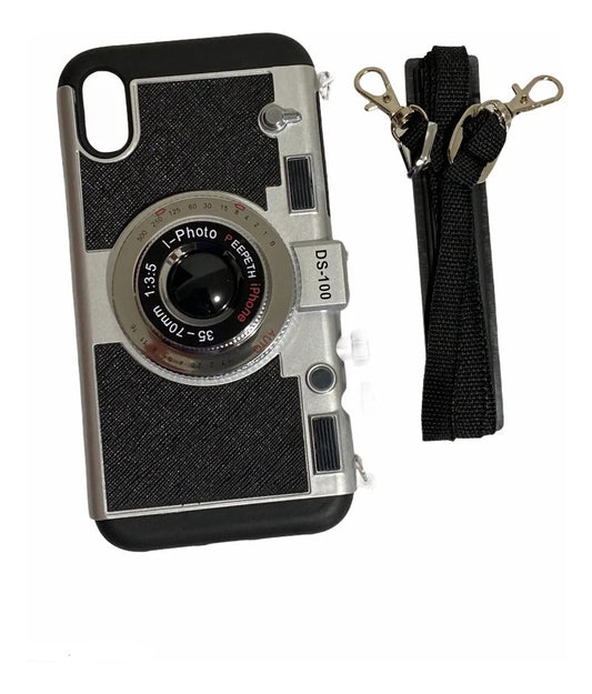Cover Emily in Paris para iPhone X, Funda de Silicona y TPU con Correa, Funda Tipo Cámara