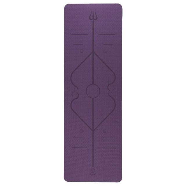 Yoga Mat with Position Line