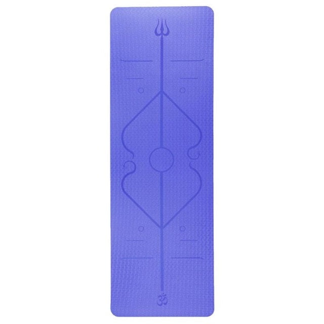 Yoga Mat with Position Line